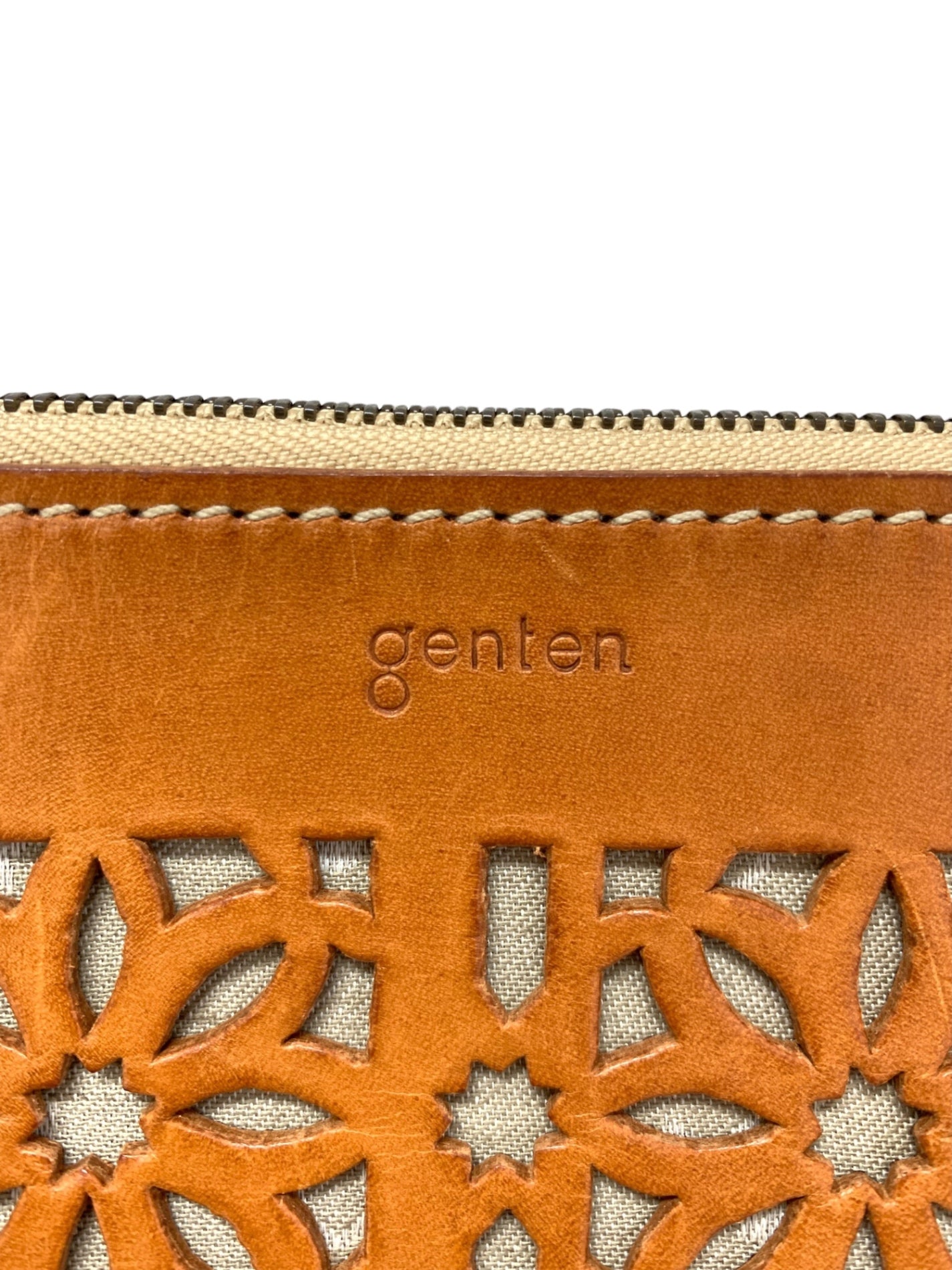 ゲンテン ショルダーバッグ ブラウン レザー フラワー カットワーク ITAVKPV7ZG5K 【SALE】