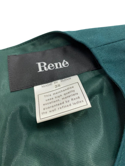 ルネ 5246140 ワンピース 38 グリーン Aライン Uネック ITIDJBS1KAZ4 【SALE】