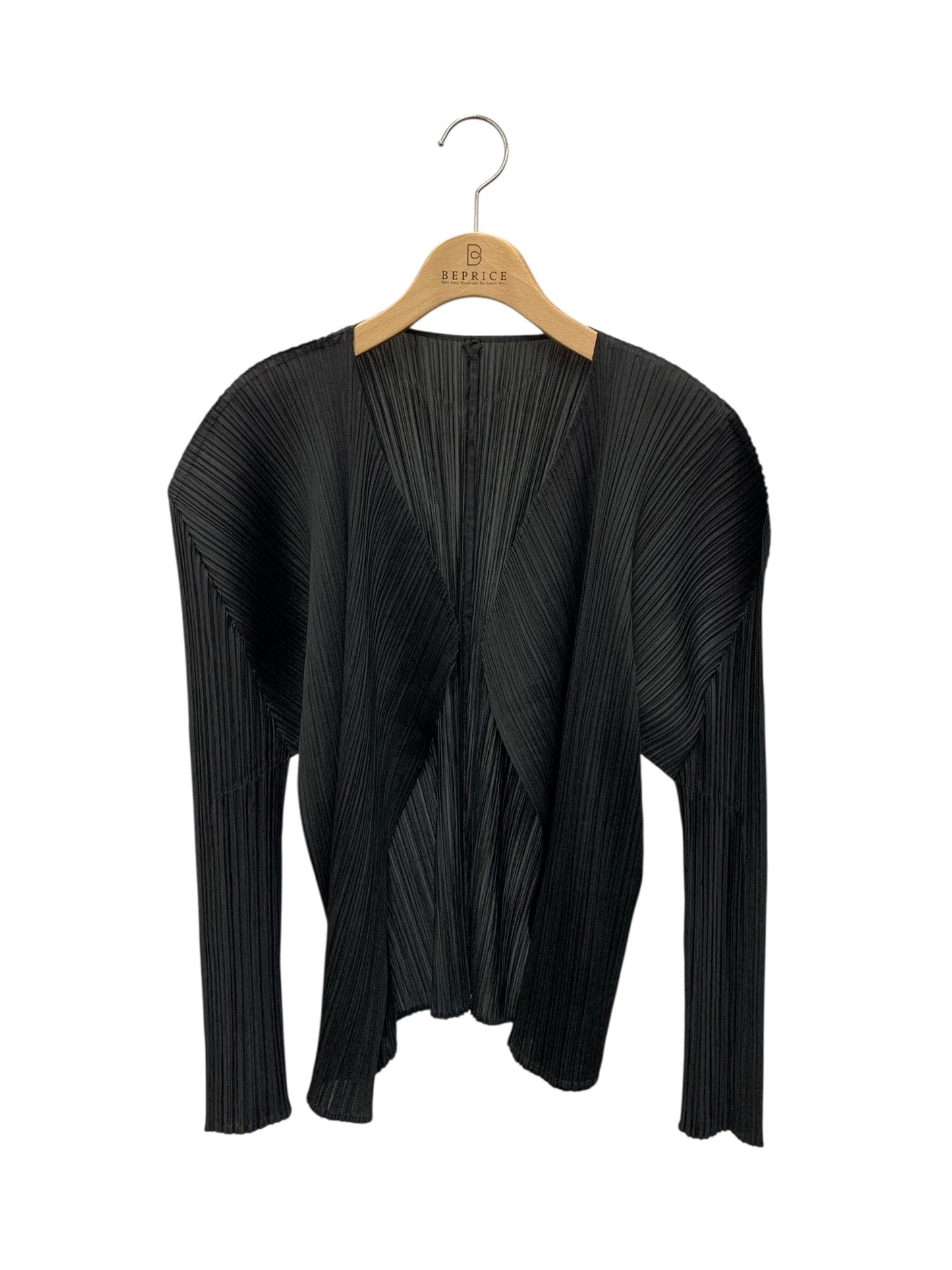 プリーツプリーズイッセイミヤケ PP55-JO101 カーディガン 3 ブラック ITKE8X8JG5ZC