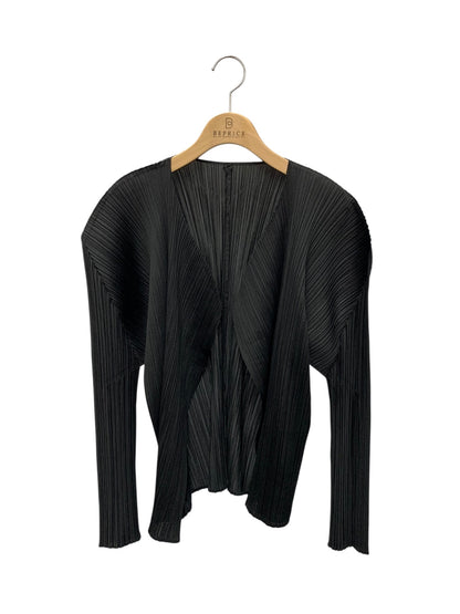 プリーツプリーズイッセイミヤケ PP55-JO101 カーディガン 3 ブラック ITKE8X8JG5ZC