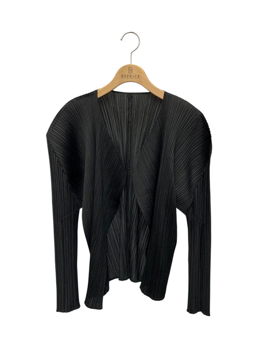 プリーツプリーズイッセイミヤケ PP55-JO101 カーディガン 3 ブラック ITKE8X8JG5ZC
