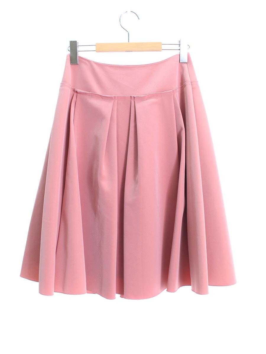 フォクシー 早い FOXEY コットンシルク スカート Skirt Blossom 40サイズ ネイビー レディース j_p F-M12237【中古：