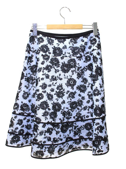 トゥービーシック W5S81-790-20 スカート 40 ブルー/ブラック フラワーモチーフ IT5R3V731CEO