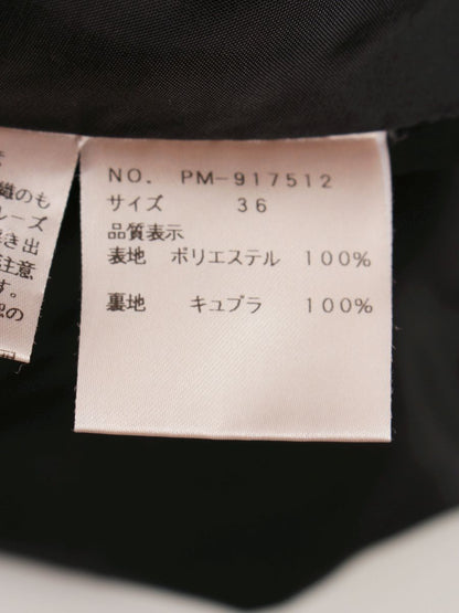 エムズグレイシー 917512 スカート 36 ブラック サイドベルト ボタン ITXMV38TK77W