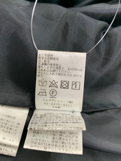 エムズグレイシー シルク混チェックワンピース 411340 ワンピース 38 ブラック ウエストリボン ITZWBZ5QHDLO