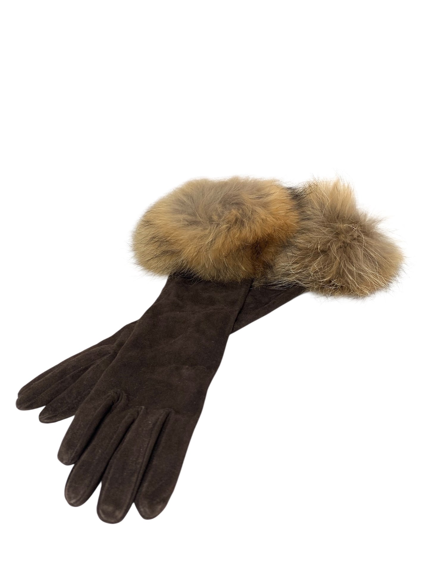 マックスマーラ 手袋 ブラウン ファー スエード ロング ITIXDYUQQU3E 【SALE】