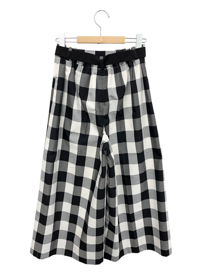 エムズグレイシー 116318 パンツ 38 ブラック ギンガムチェック ITXCUJR1V3T4