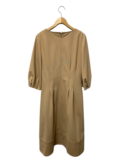 エムズグレイシー 011124 ワンピース 40 ベージュ リボン ステッチ ITTVOUCRPOU8