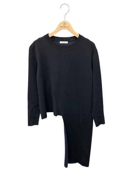 アドーア 531-8270003 ニットセーター 38 ブラック アシンメトリー IT7Q5P0RH2JE