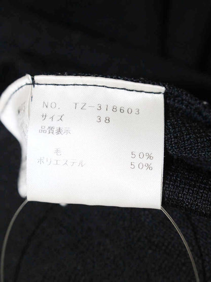 エムズグレイシー 318603 ニット 38 ブラック フラワーモチーフ ハイネック ITYVM12DCQ86