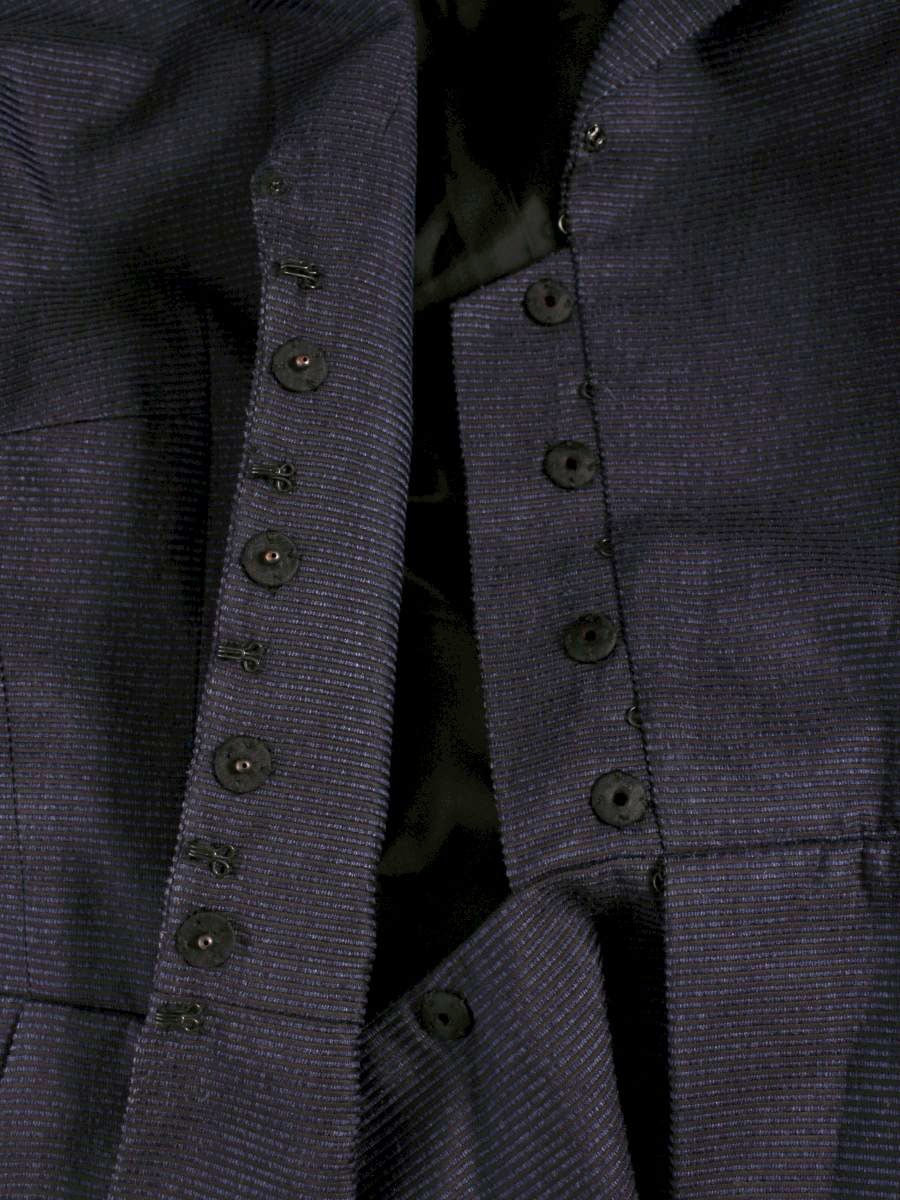 アクリス AJ-110 ワンピースコート ネイビー シルク ボーダー ITRYWJ5NRFG0 【SALE】