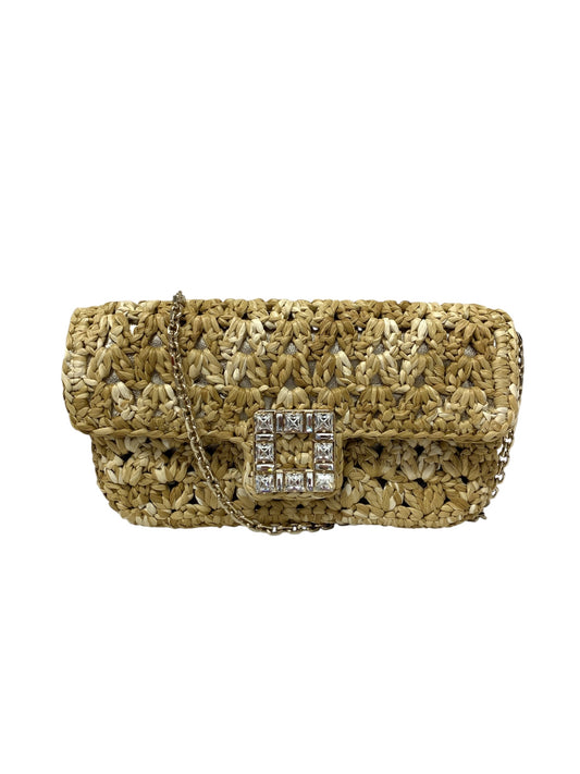 ロジェヴィヴィエ ジュドゥ フィーユ RBWANMC7100THZ1465 ショルダーバッグ ブラウン ラフィア クリスタル ITGMFPWQQ827