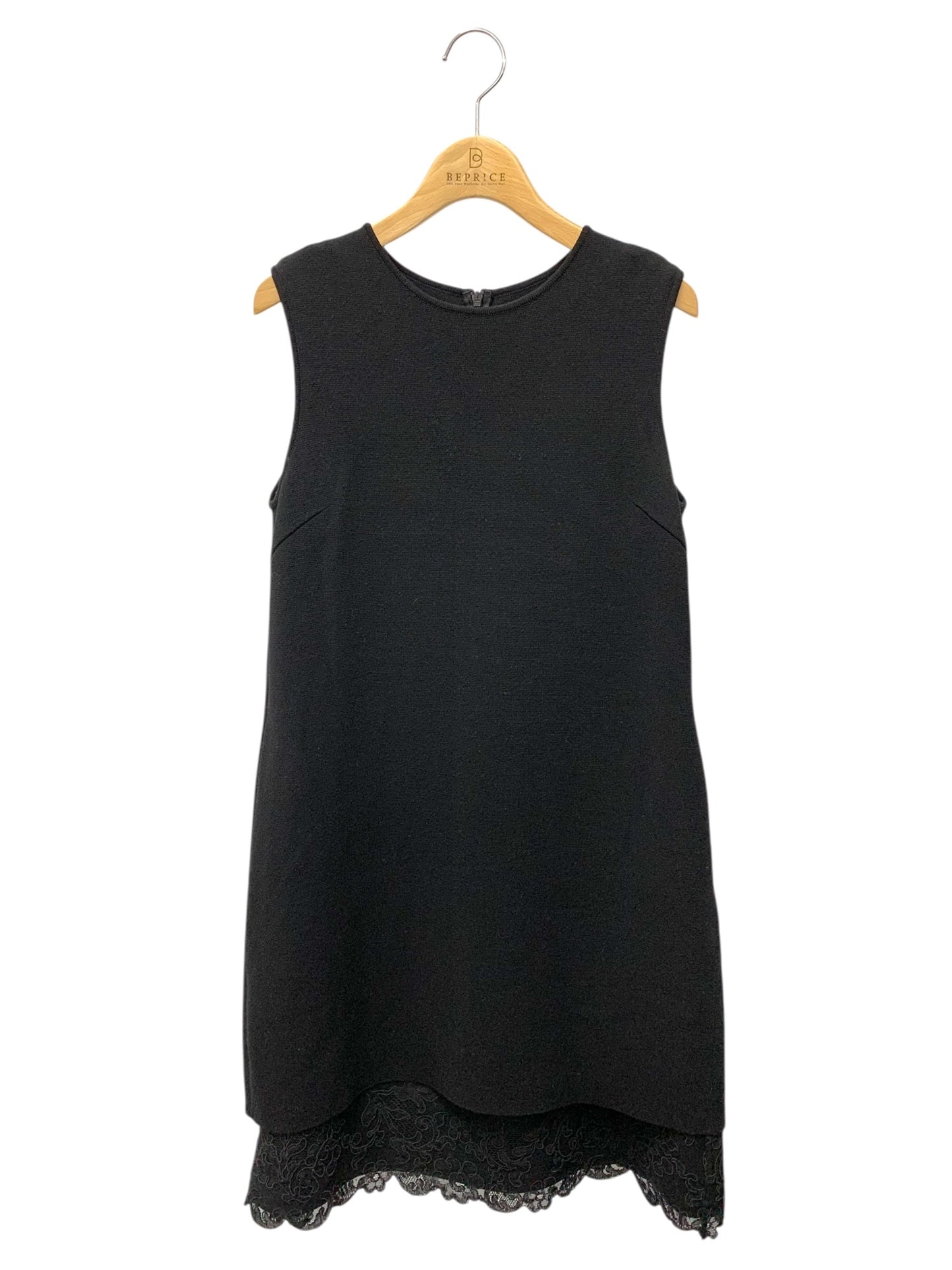 フォクシーブティック Lady Knit 38024 ワンピース 38 ブラック ニット レース ITIBRKMDE4RK