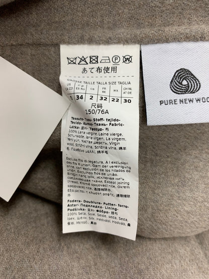 エスマックスマーラ POLDO ピュア ヴァージンウール ダブルフェイス コート 34 グレージュ ITMDJ3EMO5SG