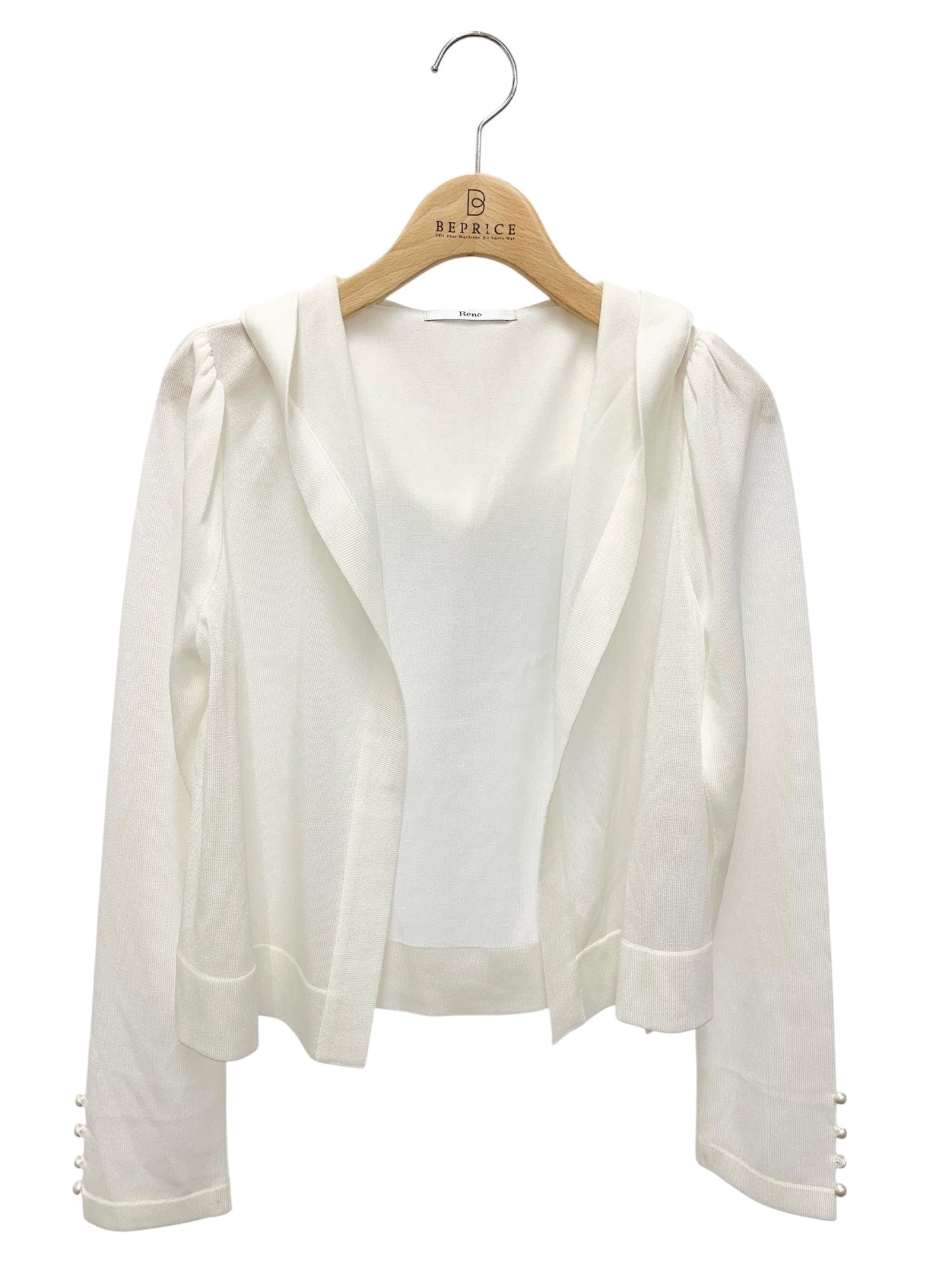 ルネ 6132150 トップス 36 ホワイト パール ロゴプレート ITS1NFX7K8AW