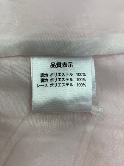 スーパービューティー 2516018 42 ピンク ドット柄コサージュ付きVネック半袖ワンピース ITBZWSWJV6CI