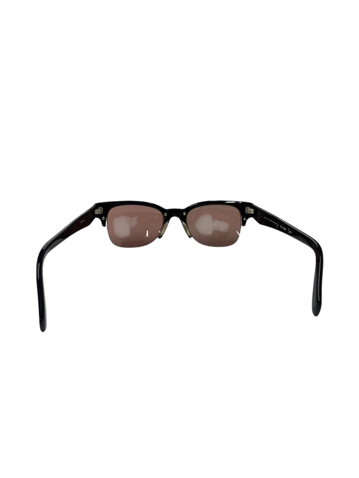 ヨウジヤマモト 52-4002 サングラス ブラック セルフレーム ハーフリム（ナイロール）ボストン ITU29897TZRE