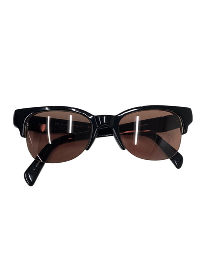 ヨウジヤマモト 52-4002 サングラス ブラック セルフレーム ハーフリム（ナイロール）ボストン ITU29897TZRE