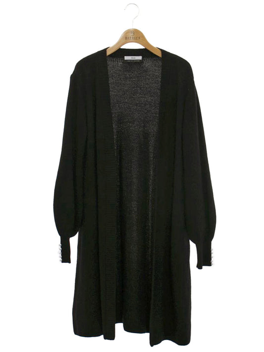 ルネ  René Limited Edition  6242920  カーディガン 34 ブラック  ロング パール ウール ITPR9GHV8Q6S