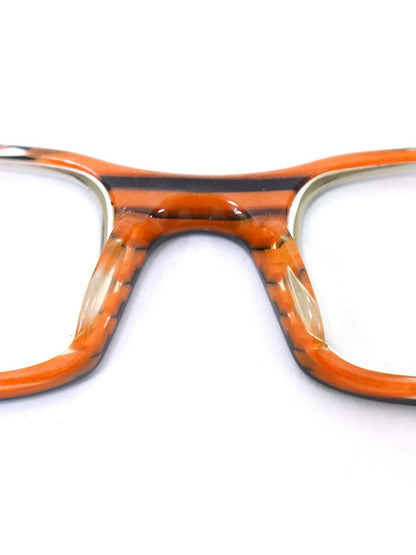 ボーソレイユ O334 324 メガネ ブラック/オレンジ セルフレーム フルリム スクエア ITGB6CFGLWX6 【SALE】