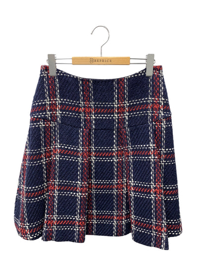 エムズグレイシー Trad Check Skirt 817551 スカート 40 ネイビー チェック ITVOO0Y56494