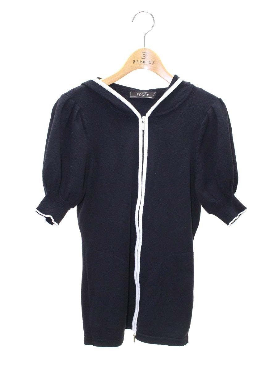 フォクシーブティック ソレイユパーカー 28769 40 ネイビー IT7AE2MM4BHY