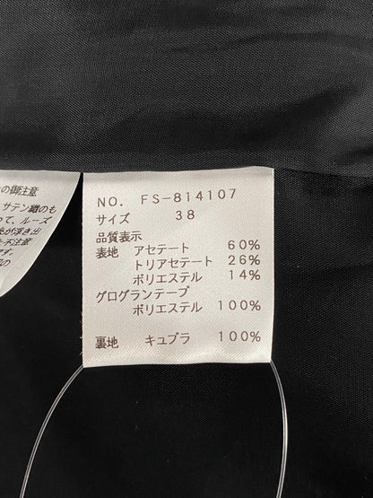 エムズグレイシー 814107 ジャケット 38 ブラック カメリア Wジップ IT5P2EH9PDOU