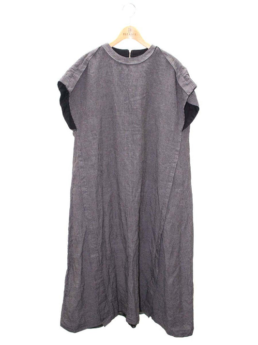 ドゥロワー M.SUMMER2 チェックノースリーブワンピース 6526-299-1447 38 グレー/ブラック ITE6B9KT4FW8