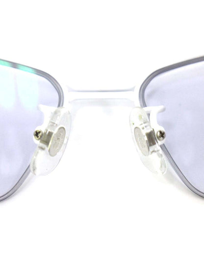 サムライ翔 SS-T26 メガネ ホワイト/ブラック ハーフリム スクエア ITZHAX3UFMOS