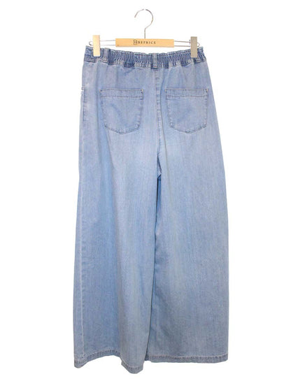 エムズグレイシー  パールスタッズ付きデニムワイドパンツ 416514 36 ブルー ITREDC8I0CQK