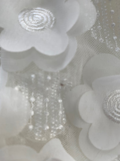 エムズグレイシー 015305 Tシャツ カットソー 40 ホワイト フラワーモチーフ ITA70KQ3VH6C