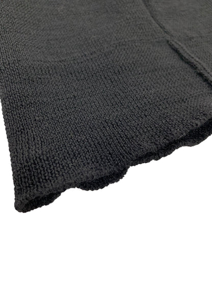 マルタンマルジェラ MOD.30 ニット帽子 ブラック ジップ付き ITEJ5JD21MV4