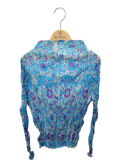 イッセイミヤケ IM12FJ977 プルオーバー 2 ブルー ボトルネック シアー ラメ ITDGN2EH5AZW 【SALE】