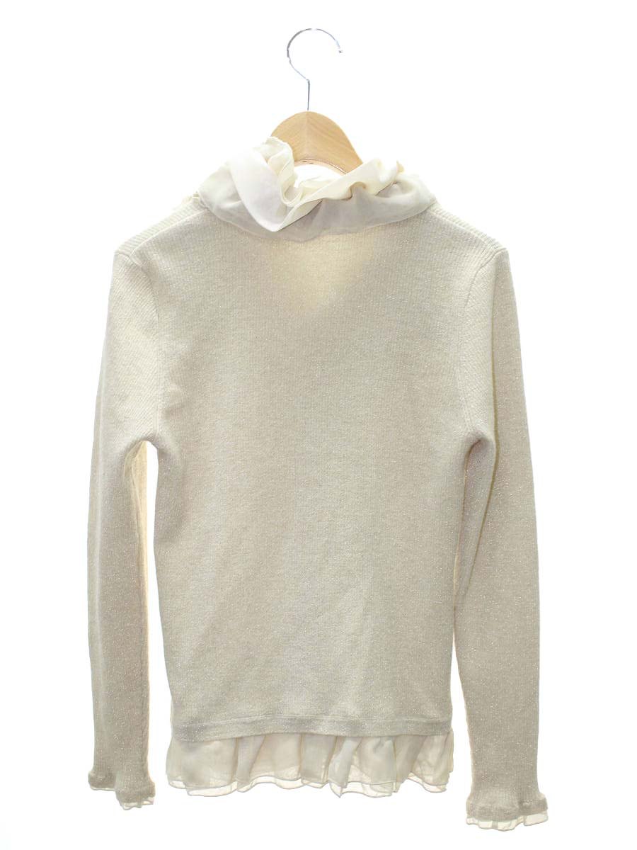 スーパービューティー ニットジャケット 40 ベージュ フェイクパール ストーン付き ITQFDWQHWJGK