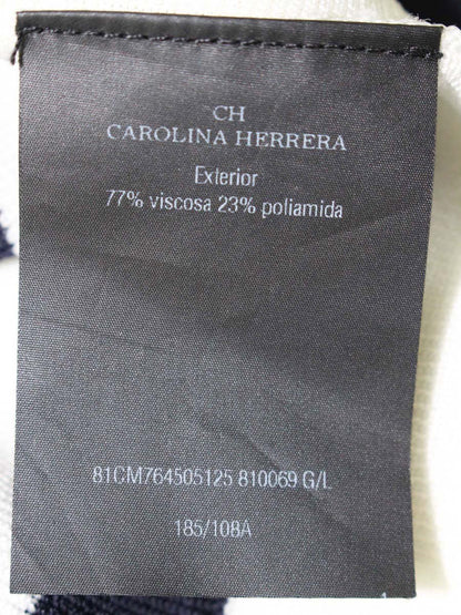 キャロライナヘレラ 81CM764505125 ワンピース L ホワイト/ネイビー ITUNBRH5K4HY