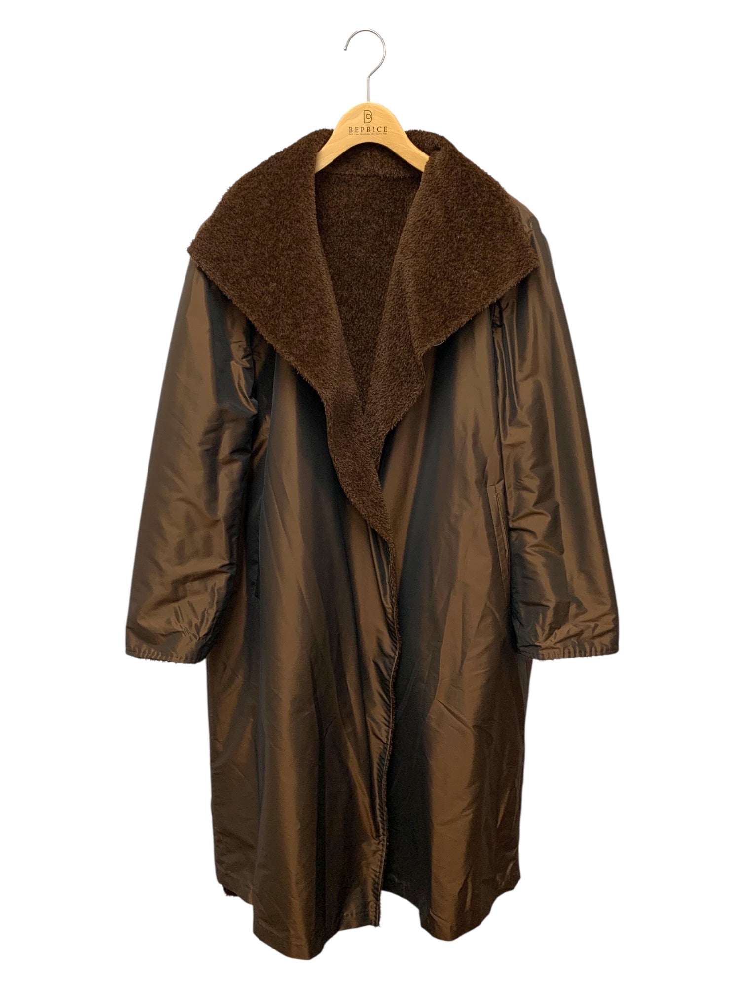 マックスマーラ 254275 40 ブラウン リバーシブル仕立 ロングコート