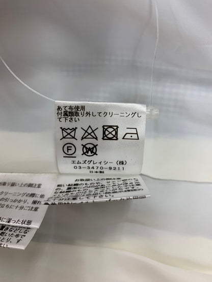 エムズグレイシー 011325 ワンピース 36 ブルー チェック柄 フラワーモチーフ IT1QPR3DTHD0 【SALE】