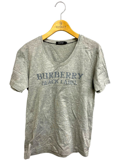 バーバリーブラックレーベル D1P91-551-04 Tシャツ 2 グレー ロゴ入り IT5O1X8A7PMY