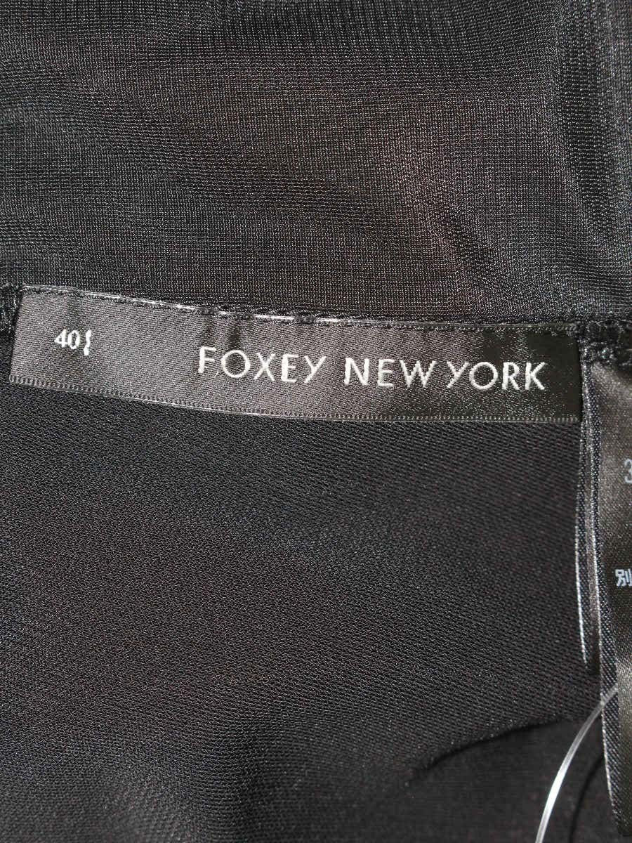 フォクシーニューヨーク 30653 チュニック 40 ブラック ストレッチ リボン IT0OFA5EMDZ4 【SALE】