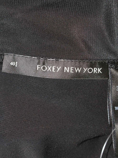 フォクシーニューヨーク 30653 チュニック 40 ブラック ストレッチ リボン IT0OFA5EMDZ4 【SALE】