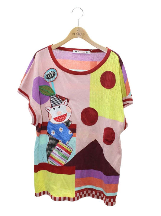 アルベロベロ 222388 ニット F マルチカラー ぶたさんモチーフ IT0NAAKMDDJ4