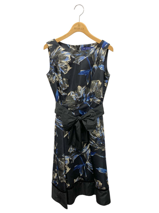 エムズグレイシー 021524 ワンピース 38 ブラック フラワーモチーフ ITTC7L6W6HBI