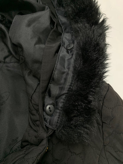 トッカ CMTOGW0310 コート 0 ブラック キルティング フェイクファー IT2JIB8RKWHS