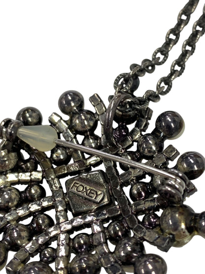 フォクシーブティック ネックレス グレー パール ラインストーン ブローチ2WAY ITYE4KWX6B3L 【SALE】