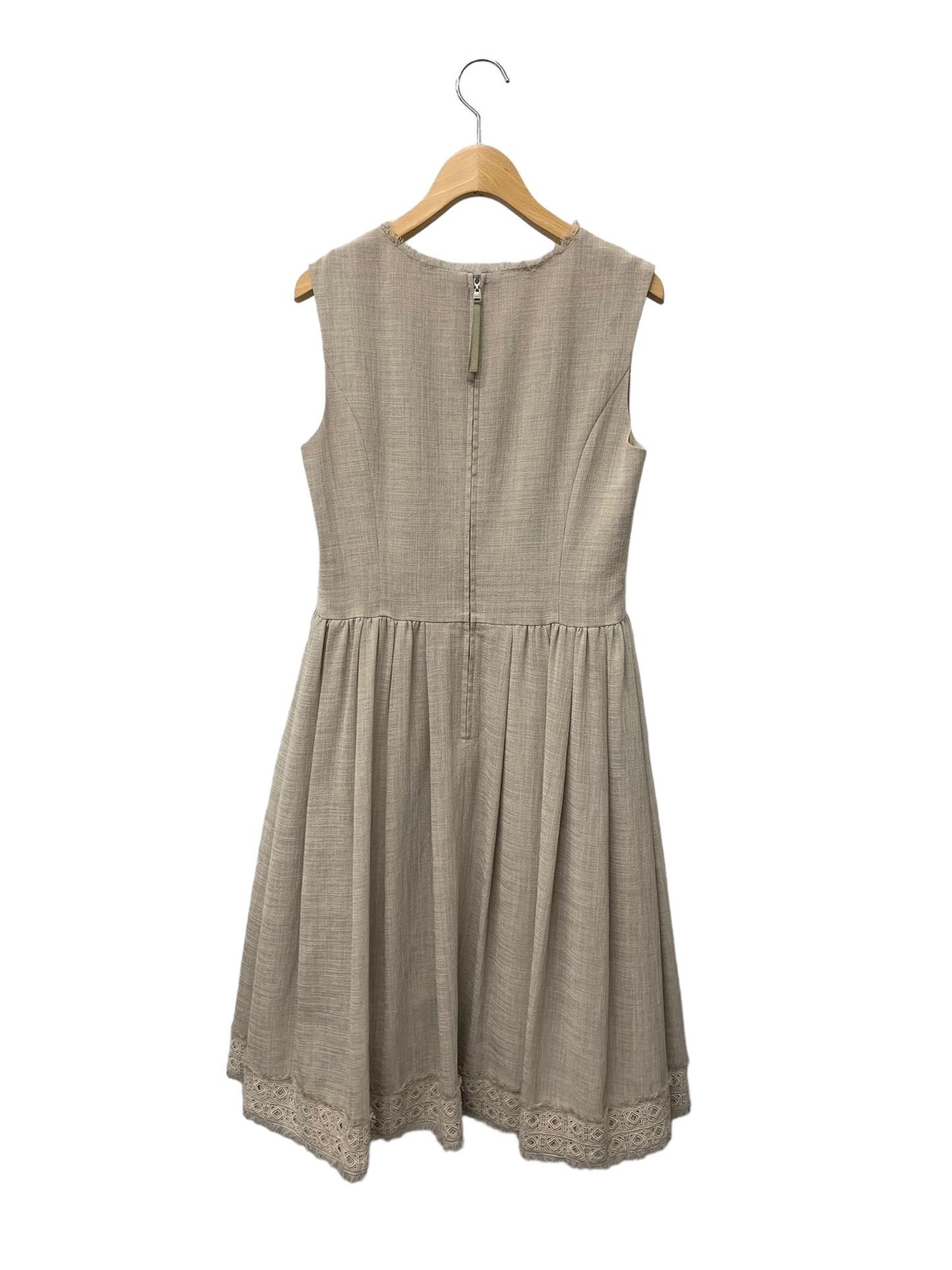 デイジーリン Dress Elegant Audrey 06039 40 ベージュ フリンジ レース リボンベルト ITYZVE2CL0CS