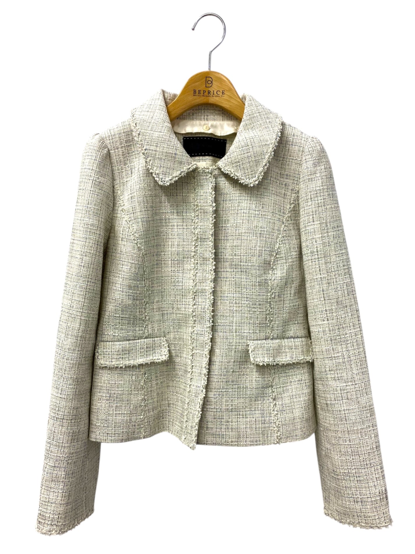 トゥービーシック W5E03-511-05 ジャケット 40 ホワイト ツイード ITSD5C19YE1A