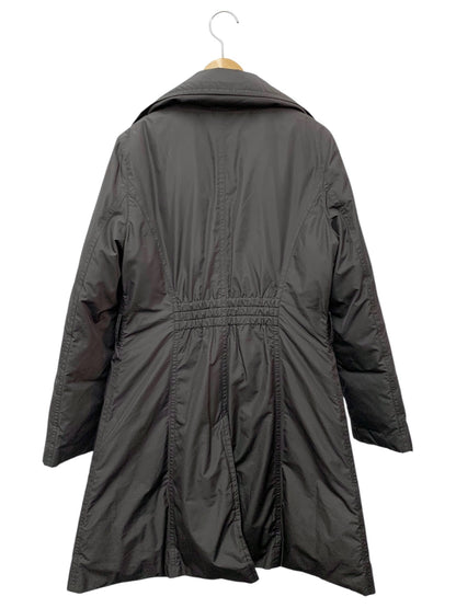 エムズグレイシー 129507 ダウンコート 38 ブラック Wジップアップ ボタン フード付き IT3OWV19ZVMI