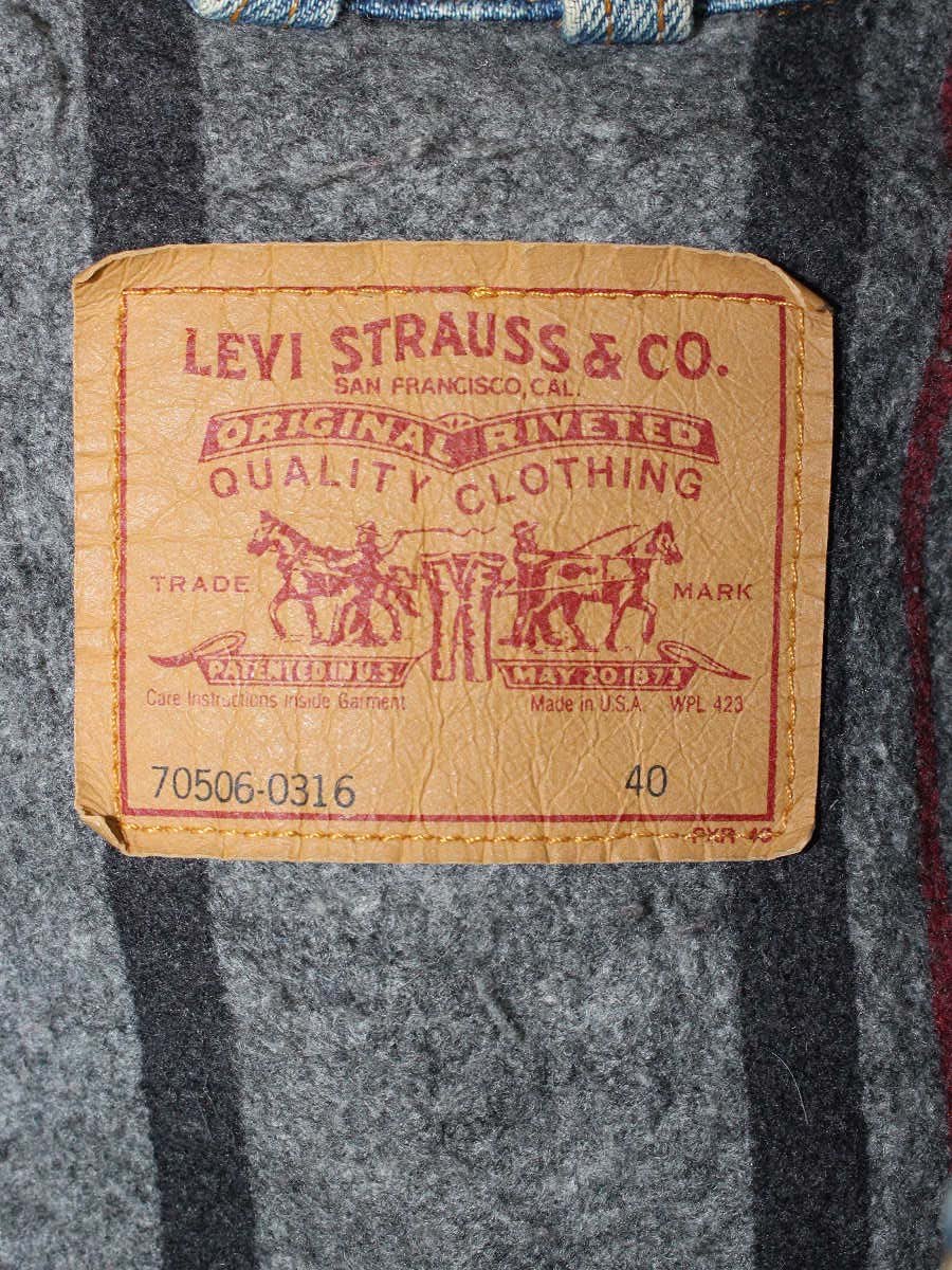 リーバイス 70506-0316 デニムジャケット 40 ブルー MADE IN USAモデル ITG3HKIFQS1I