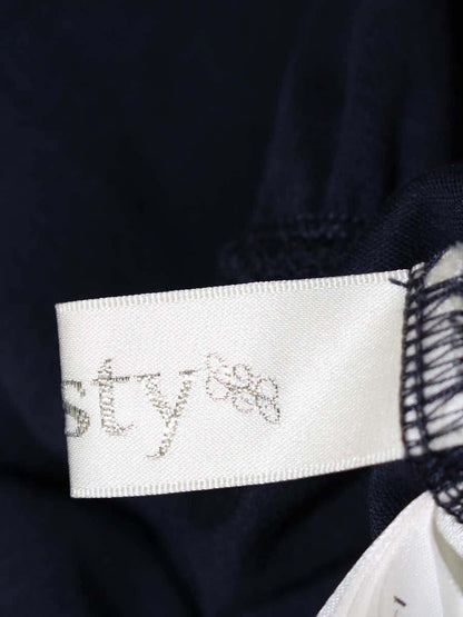 チェスティ 21H604 トップス F ネイビー 水玉 フリル ITI2XDKF1R58