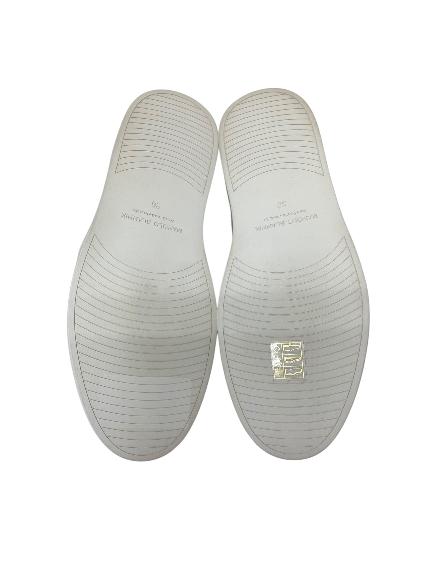 マノロブラニク シューズ 36 ホワイト ウール ITHZBL7E557A 【SALE】